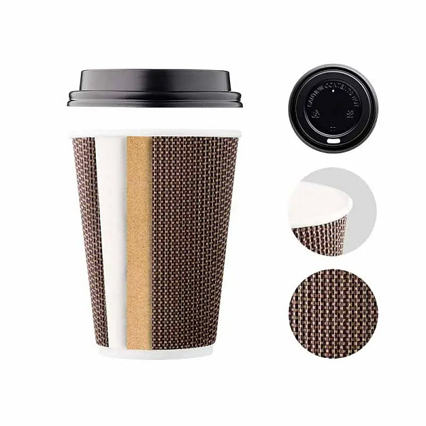 Ripple wall paper cup hot cup - Custom Printed Paper Cups,Ice Cream ...